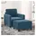 vidaXL Sessel mit Hocker Samt 60 x 60 x 60 cm Blau