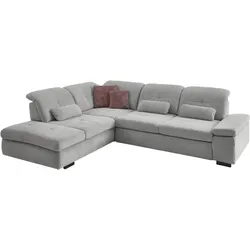 Ecksofa DIE PLANBAR "MP-IN16012 L-Form", silber, B:312cm H:85cm T:260cm, 85% Polyester, 15% Nylon, Sofas