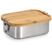 Zeller Present Lunchbox, (1 tlg.), hochwertige Edelstahl Brotdose braun