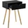 [en.casa] Nachtschrank Sörby 40 x 60 x 30 cm Schwarz