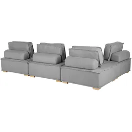 Beliani Modul Ecksofa 300 x 200 cm Grau