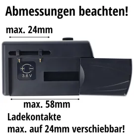 AccuCell Universal Ladegerät für viele Handy Akku 3,6 bis 3,7V Smartphoneakkus