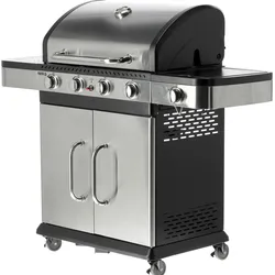 Gasgrill, Barbecue-Grill, 4+1 Edelstahl 14,2 KW, Außenküche