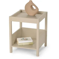 Tchibo - Beistelltisch - 40x40x50cm - beige - Buchenholz