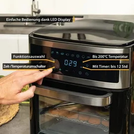 First Austria Heißluftfritteuse 13L schwarz