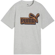 Puma T-Shirt "Essentials Logo Lab Relaxed Graphic T-Shirt Jungen", Jungen, Gr. 128, light gray heather, Obermaterial: 100% Baumwolle. Rippe: 20% Polyester, 80% Baumwolle, clean, relaxed fit, Rundhals, Shirts T-Shirt