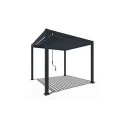 Weide Classic | Aluminium Pavillon | 3 x 3 M | Lamellendach anthrazit | Pergola freistehend