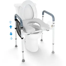 VEVOR Toilettensitzerhöhung 49-64 cm 158,76kg Universal-Toilettenerhöhung für Senioren