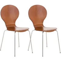 CLP Besucherstuhl, Braun, Holz, 43x86x45 cm, Arbeitszimmer, Besucherstühle