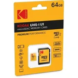 Kodak microSDXC 64GB Class 10 UHS-I + SD-Adapter
