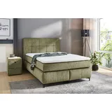 Jockenhöfer Boxspringbett JOCKENHÖFER GRUPPE "Beatrice erhältlich in 140 & 180cm Breite", grün (hellgrün 460, 23), B:153cm L:222cm, Bezug Bett: Microfaser (100% Polyester);Topper und Matratzenspiegel: 100% Polyester, Komplettbetten, Boxspringbett,