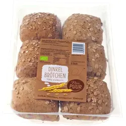 NurPuur Dinkel-Brötchen Vollkorn vegan bio (6St)