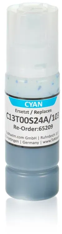 Kompatibel zu Epson C 13 T 00S24A / 103 Tintenpatrone, cyan