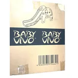 BABY VIVO Rutsche Elefant Grau/Weiß