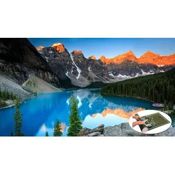 Puzzle inkl. Matte - Moraine Lake Sunset (1000 Teile)