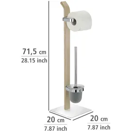Wenko WC-Garnitur Samona braun, silber Metall, 1 St.