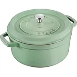 Staub Cocotte 24 cm rund salbeigrün