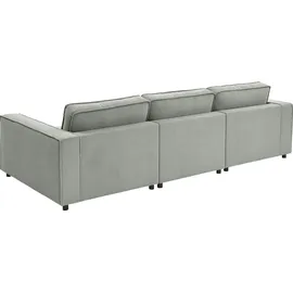 Atlantic Home Collection 3-Sitzer Valan Cord 279 x 83 x 126 cm Grau