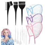 11 Stück Haube für Strähnchen, Stränchen Haube mit Einstellbaren Löchern, Highlight Haar Kappe für Salon & Heimgebrauch, Strähnchen haubes mit Präzisionslochdesign for Effizientes Haarfärben