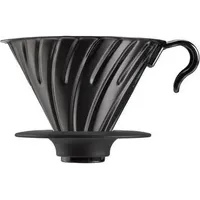 Hario V60-02 Metalltropfer mit Silikonbasis – Schwarz, Kaffeebereiter, Schwarz