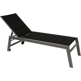 DEGAMO Girona Extra Hoch Rollenliege 200 x 70 x 80 cm Schwarz