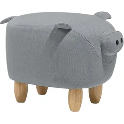 Tierhocker hellgrau Schweinchenform PIGGY