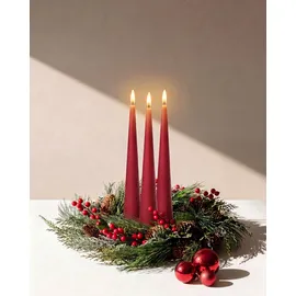 Beliani AURUM LED Kerzen 28 cm 6 St. Rot