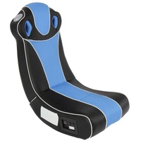 MIADOMODO Gaming Chair Soundsessel - aus Kunstleder, zusammenklappbar, mit Lautsprecher blau|schwarz