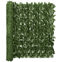vidaXL Balkon-Sichtschutz mit Dunkelgrünen Blättern 500x100 cm