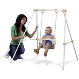 smoby - Baby Swing, Schaukel Geeignet für Innen- und Außenbereich, Sichere Metallstruktur, stabil und robust, Farbe: Beige, geeignet ab 6 Monaten - 120 x 124 x 120 cm