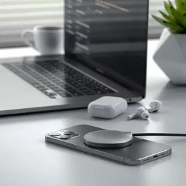 Satechi ST-UCQIMCM Drinnen, USB Kabelloses Aufladen 1,5 m, Grau Weiß