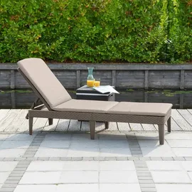 KETER Jaipur Gartenliege 195 x 65 x 22 cm Braun