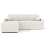 Selsey Eckcouch mit Schlaffunktion 2-Sitzer Creme