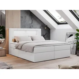 MKS Boxspringbett 160 x 200 cm H4 Weiß