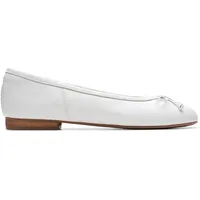 CLARKS Damen Fawna Lily Ballerinas, White Leather, 40