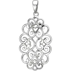 Ketten-Anhänger JOBO "Anhänger", silber (silber 925), Schmuckanhänger, Damen, Silber 925 (Sterlingsilber), 925 Silber