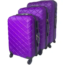 Hti-Living Agosta Raute Koffer-Set 3-tlg. lila