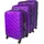 Hti-Living Agosta Raute Koffer-Set 3-tlg. lila
