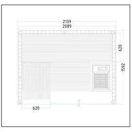 Harvia Panorama Small Elementsauna aus Fichte 214 x 160 x 201 cm