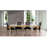 Set 4x Stühle Esszimmerstuhl Stuhl Lehn Luxus Esszimmer Ess Stil Barock 4tlg.