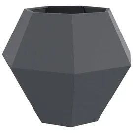 vidaXL Pflanzkübel Anthrazit 100 x 100 x 80 cm Stahl