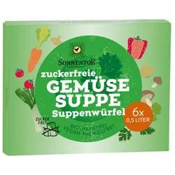 Sonnentor Zuckerfreie Gemüsesuppe Suppenwürfel Bio 66 g
