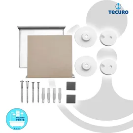 tecuro Druckknopf-Spiegelbefestigung, unsichtbar