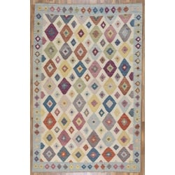 Kelim Teppich Amira 200 x 300 cm Polyester Beige