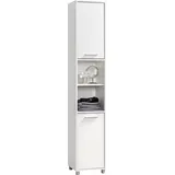 Procontour Betty Hochschrank 35 x 192 x 34 cm Weiß Kunststoff/Metall