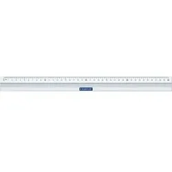 Lineal, 40cm, silber, 563 40, aus Aluminium, mit Millimeter-Skalierung