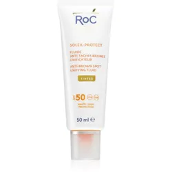 RoC Soleil Protect Anti Brown Spots Unifying Fluid Tinted getöntes Fluid für die Teint-Vereinheitlichung SPF 50 mit Vitamin C 50 ml