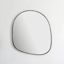 Wohnling Wandspiegel Asymmetrisch 53 x 60 cm Schwarz