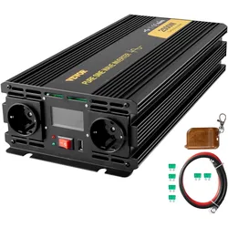VEVOR 230V Spannungswandler Wechselrichter 2500W Reiner Sinuswellen Wechselrichter GYS-2500W 12V DC Reine Sinuswellenleistung Reiner Sinus-Wechselrichter