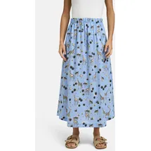 Smith & Soul A-Linien-Rock Damen Animalprint Blau 38